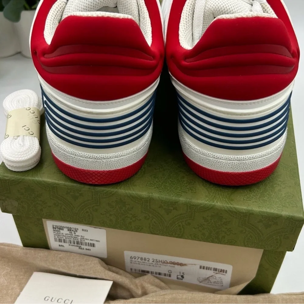 Men’s Gucci, low top basket sneakers size 15 made in Italy